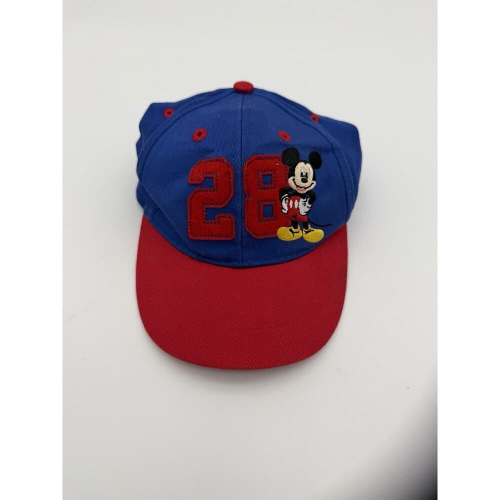 28 Micky Mouse M Blue Disney Adjustable Youth Size Baseball Cap Hat Great